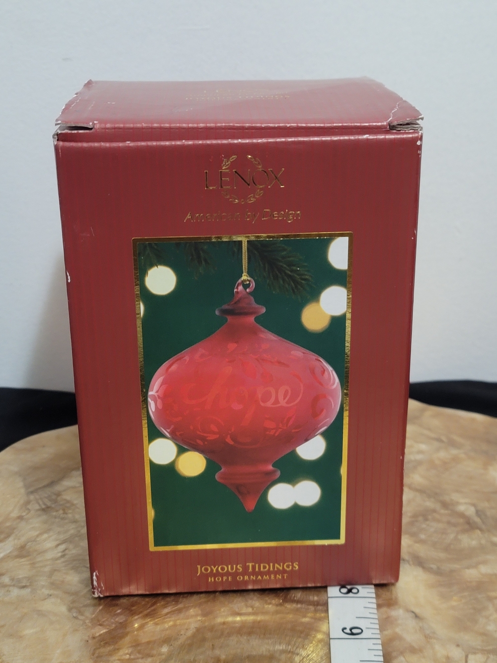 Lenox Red Joyous Tidings Holiday Ornament